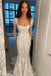 Illusion Mermaid Long Sleeves Tulle Appliques Wedding Dress Bridal Dresses DM1979