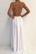 Sexy V-neck Spaghetti Strap Chiffon Long V Neck Prom Dress With Front Split DMA56