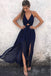 A-Line Prom Dresses,Halter Prom Dresses,Floor-Length Prom Dress,Backless Prom Dresses,Navy-Blue Prom Dresses,Chiffon Prom Dress,Prom Dress