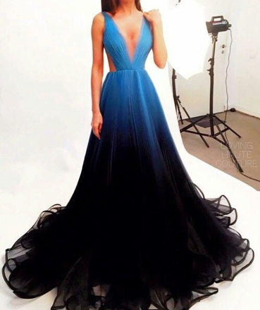 Gradient Ombre Prom Dresses Online Ombre Evening Gowns Demodresses