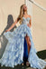 Sparkly Prom Dress with Slit Skirt, Long Graduation School Dresses, Evening Party Gown DM2024