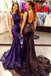 Sparkly Long Backless Sweep Train Black Modest Party Dresses Prom Dresses K762