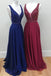 Sexy Low Cut Beading Chiffon Long Prom Dresses For Teens,Graduation Party Dresses DM939