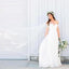 Popular Off the Shoulder Long A-line Ivory Chiffon Sexy Beach Wedding Dresses DM796