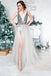 Sexy Prom Dresses,Sparkly Prom Gown,Sequins Prom Dress,Grey Prom Dress