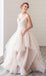 Simple A-line V-neck Spaghetti Straps Long Wedding Dress DMC83