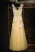 Charming Flowy Long Tulle V Neck Prom Dress With Lace Butterflies DM989