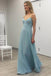 Sexy Prom Dress,blue prom dress,chiffon prom dress,long Prom Gown,simple evening dress,sleeveless evening gown