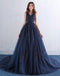 A Line Prom Dresses,Appliques Prom Dress,Tulle Prom Dresses,Long Prom Dress