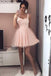 Charming Homecoming Dresses,Sweetheart Homecoming Dresses,Short Prom Dresses,Straps Homecoming Dresses,Blush Pink Homecoming Dresses